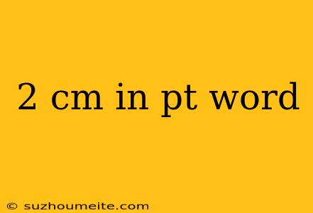 2 Cm In Pt Word