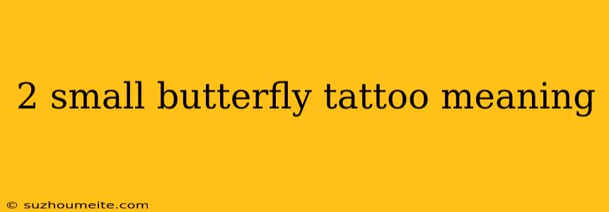 2 Small Butterfly Tattoo Meaning