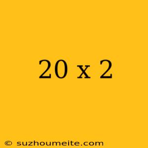 20 X 2