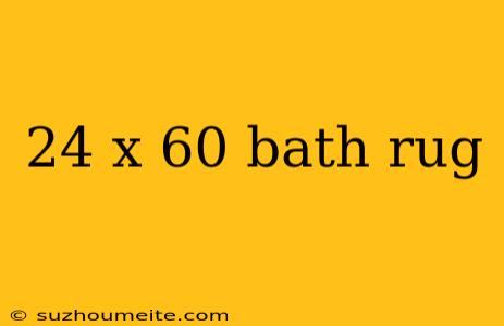 24 X 60 Bath Rug