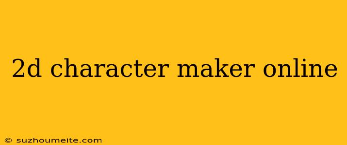 2d Character Maker Online