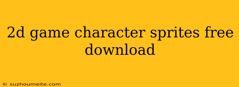 2d Game Character Sprites Free Download