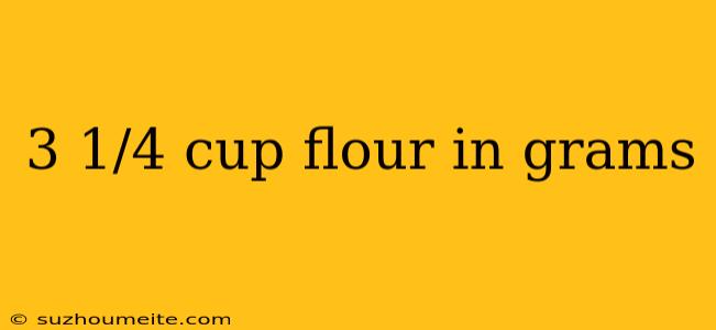 3 1/4 Cup Flour In Grams