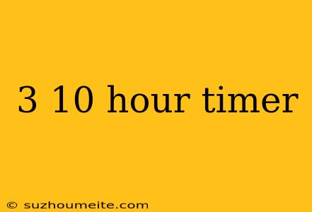 3 10 Hour Timer