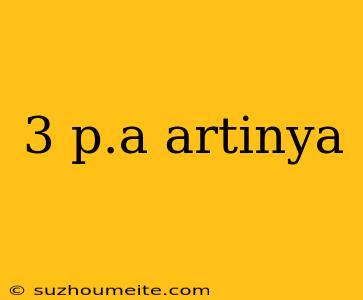 3 P.a Artinya