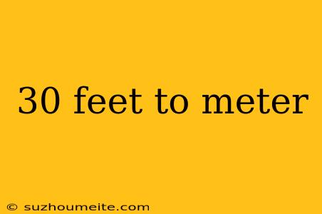 30 Feet To Meter