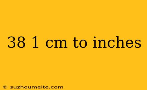 38 1 Cm To Inches