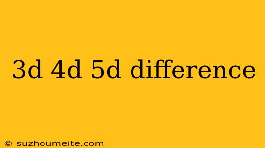 3d 4d 5d Difference