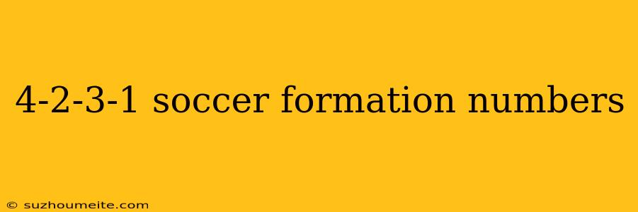 4-2-3-1 Soccer Formation Numbers
