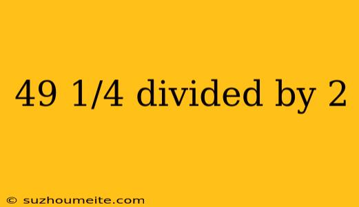 49 1/4 Divided By 2