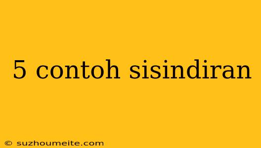 5 Contoh Sisindiran