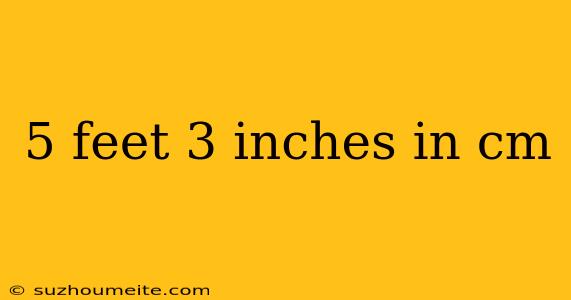 5 Feet 3 Inches In Cm