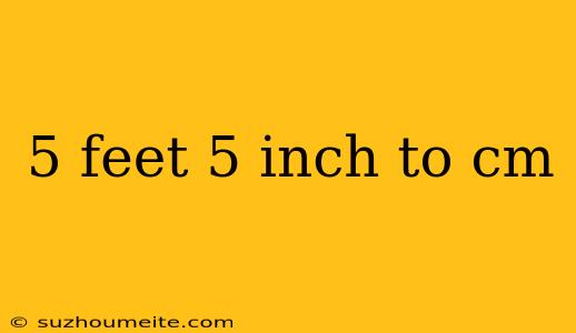 5 Feet 5 Inch To Cm