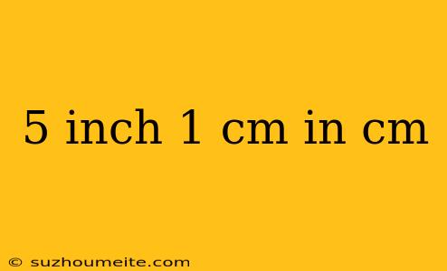 5 Inch 1 Cm In Cm