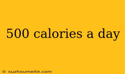 500 Calories A Day