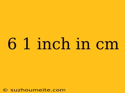 6 1 Inch In Cm