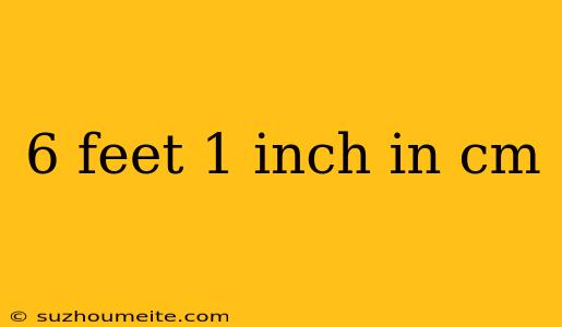 6 Feet 1 Inch In Cm