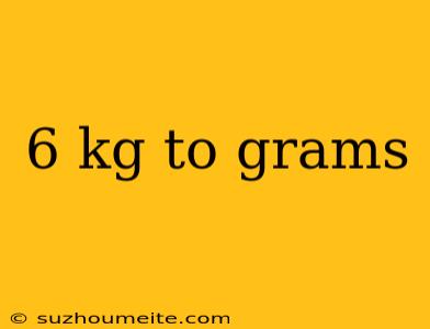 6 Kg To Grams