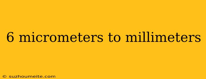 6 Micrometers To Millimeters