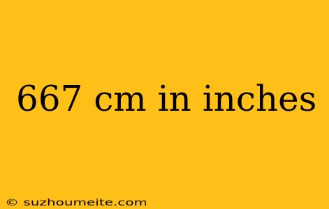 667 Cm In Inches