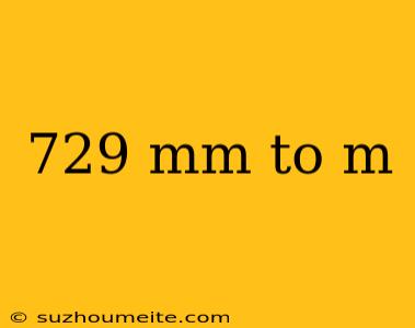 729 Mm To M