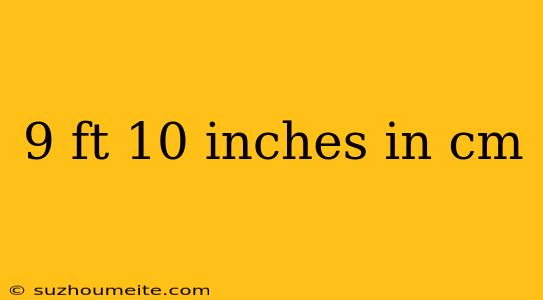 9 Ft 10 Inches In Cm