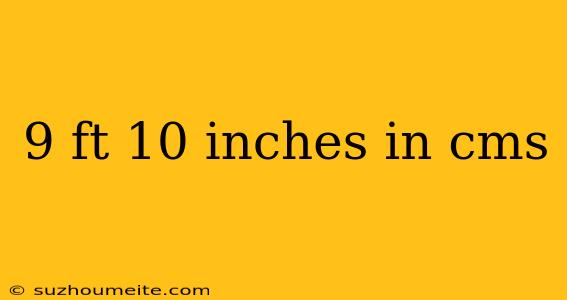 9 Ft 10 Inches In Cms