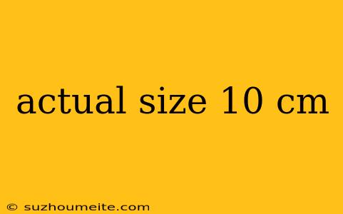 Actual Size 10 Cm