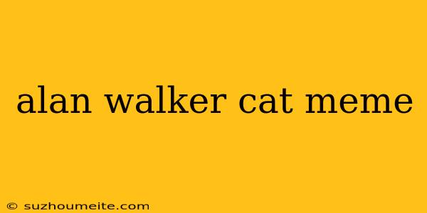 Alan Walker Cat Meme