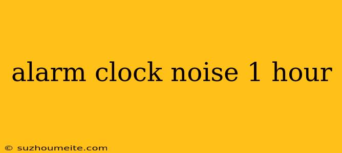 Alarm Clock Noise 1 Hour