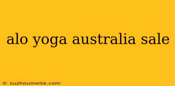 Alo Yoga Australia Sale