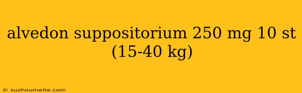 Alvedon Suppositorium 250 Mg 10 St (15-40 Kg)