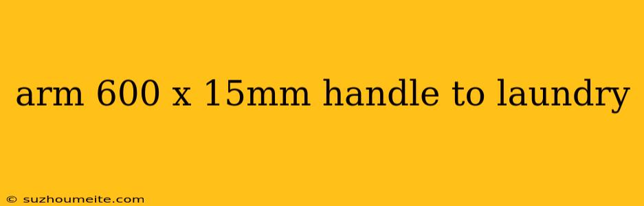 Arm 600 X 15mm Handle To Laundry