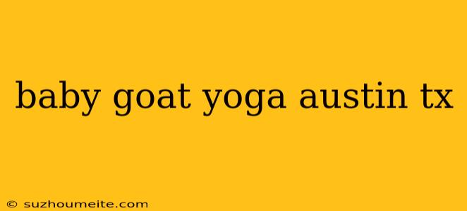 Baby Goat Yoga Austin Tx