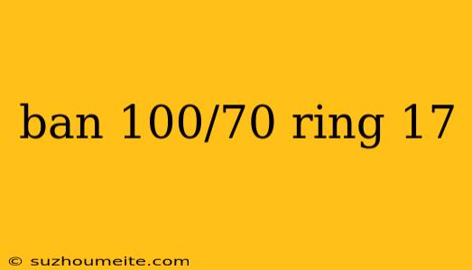 Ban 100/70 Ring 17