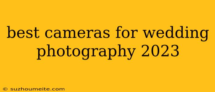 Best Cameras For Wedding Photography 2023