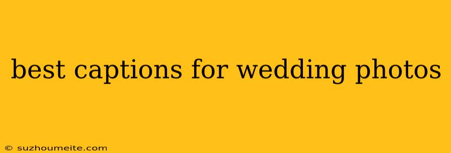 Best Captions For Wedding Photos