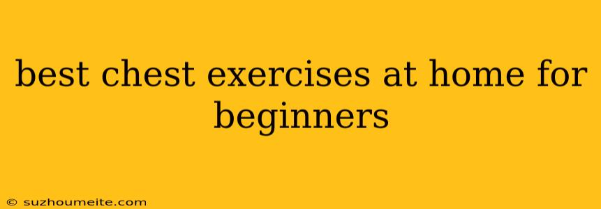 Best Chest Exercises At Home For Beginners