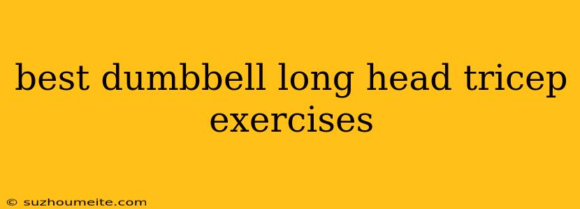 Best Dumbbell Long Head Tricep Exercises