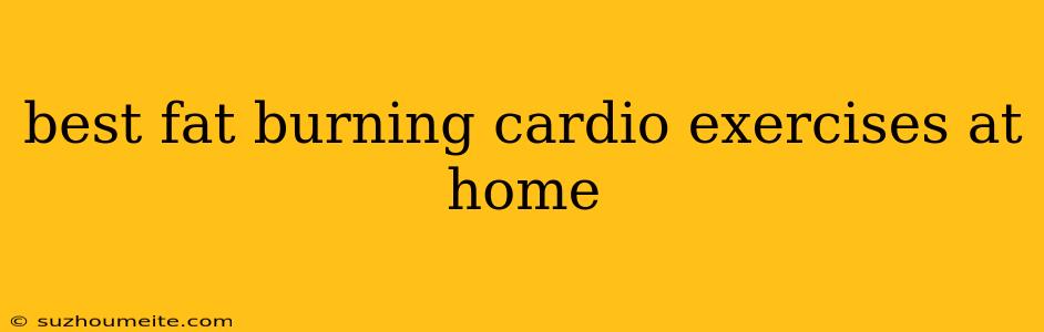 Best Fat Burning Cardio Exercises At Home