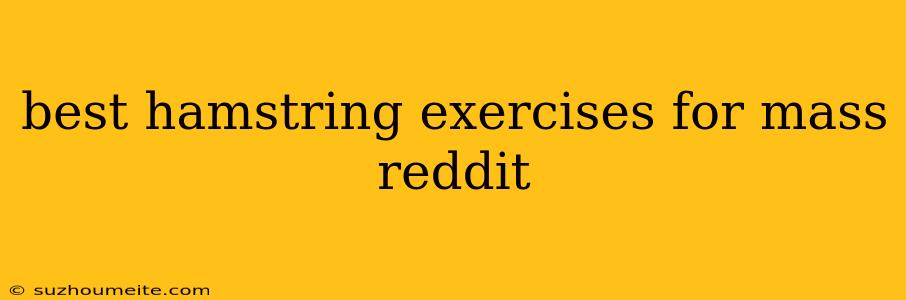 Best Hamstring Exercises For Mass Reddit