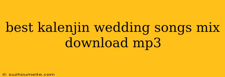 Best Kalenjin Wedding Songs Mix Download Mp3