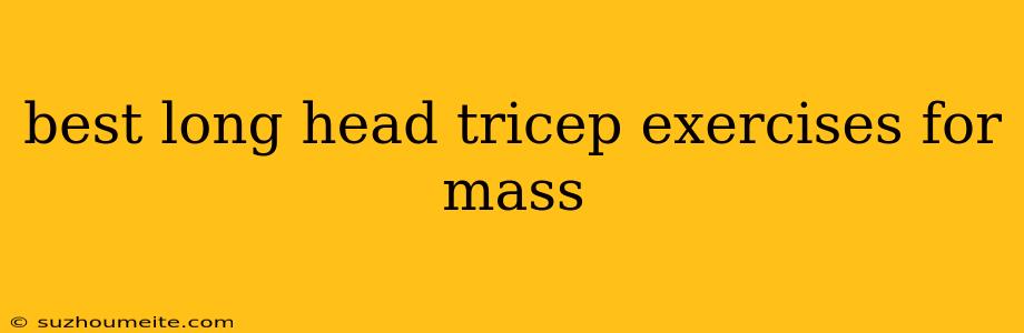 Best Long Head Tricep Exercises For Mass