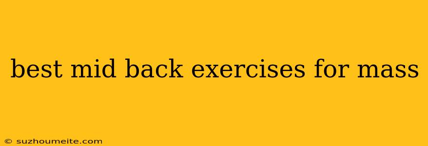 Best Mid Back Exercises For Mass