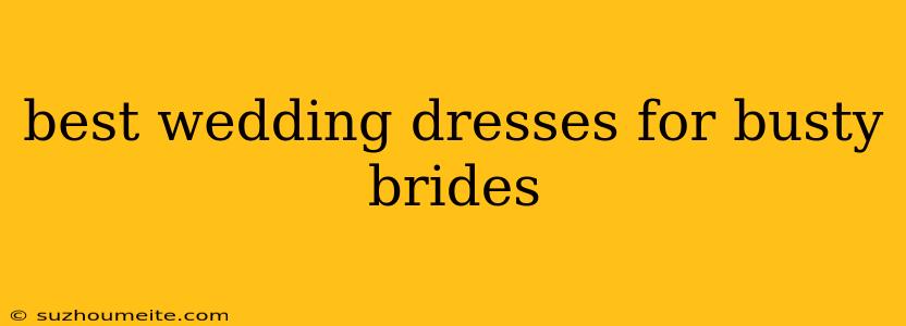 Best Wedding Dresses For Busty Brides