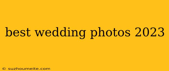 Best Wedding Photos 2023