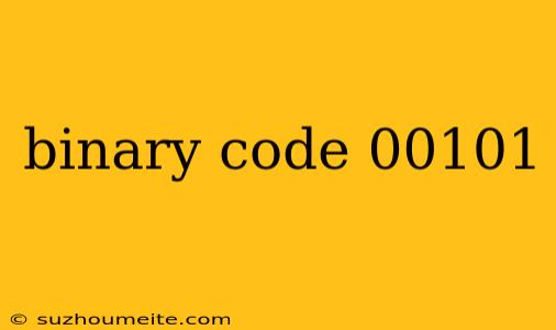 Binary Code 00101