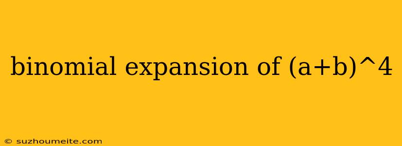 Binomial Expansion Of (a+b)^4