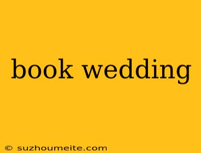 Book Wedding