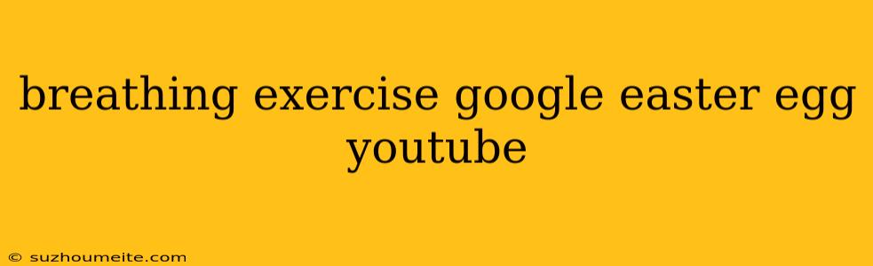 Breathing Exercise Google Easter Egg Youtube